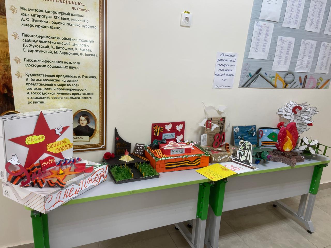 Школьный конкурс объёмных макетов, посвящённого 80-летию Победы в Великой Отечественной войне.